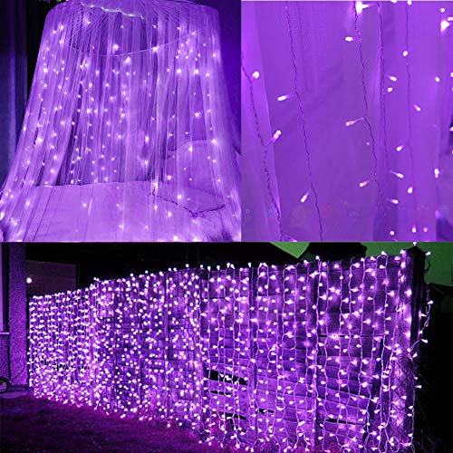 Twinkle Star, 5 Inches Indoor Outdoor, LED String Light with Remote Control Timer for Christmas Wedding Party Home Garden Bedroom Decoration, Purple