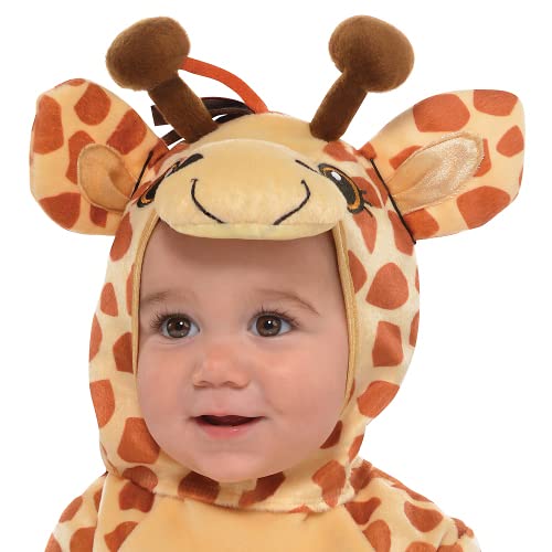 amscan Baby Giraffe Hooded Jumpsuit - 12-24 Months, 1 Pc,Brown