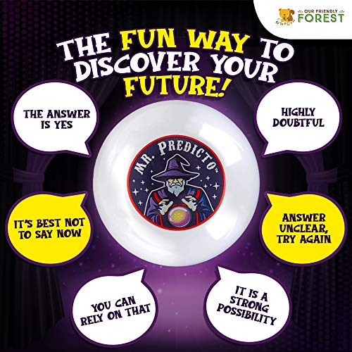Mr. Predicto Fortune Teller Crystal Ball - Ask a Question & He Speaks an Answer - Mysterious Magic Ball, Cool 8 Ball Magic, Funny Toys for Teens, Tweens - Kids Novelty Toys & Amusements - Light Up Toy