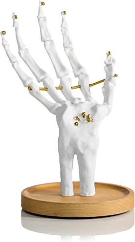 Gothic Skeleton Hand Ring and Jewelry Stand