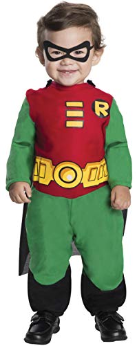 Rubie's baby boys Teen Titans Robin Jumpsuit Infant and Toddler Costumes, As Shown, Infant US