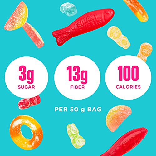 SmartSweets Core 4 Variety Pack, 1.8oz (Pack of 8), Candy With Low Sugar & Calorie, Healthy Snacks For Kids & Adults - Sweet Fish, Sourmelon Bites, Peach Rings, Sour Blast Buddies