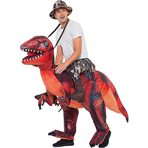 GOOSH Inflatable Dinosaur Costume for Adult Halloween Costume Women Man 72FT Funny Blow up Costume for Halloween Party Cosplay