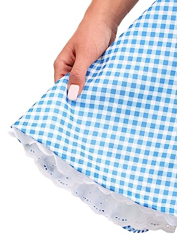 Rubie's womens Wizard of Oz Dorothy Dress and Hair Bows Adult Sized Costumes, Blue/White, Large US