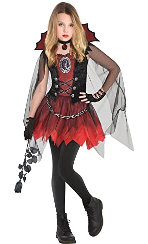 amscan Girls Dark Vamp Costume, X- Large - 14-16, 1 Pc