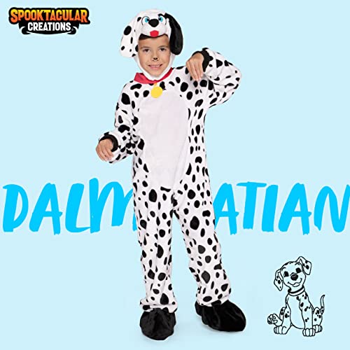 Spooktacular Creations Baby Dalmatian Puppy Costume for Infant Toddler Kids Dog Costume Halloween Trick or Treat Party (6-12 months)