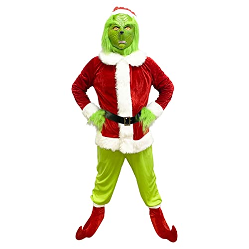 Christmas Santa Costume for Men - Green Monster Suit