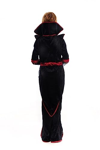 Spooktacular Creations Royal Vampire Costume for Girls Deluxe Set Halloween Gothic Victorian Vampiress Queen Dress Up Party-L(10-12yr)