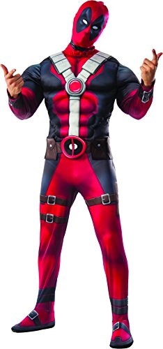 Marvel Deadpool Adult Costume, Deluxe Muscle Chest & Mask