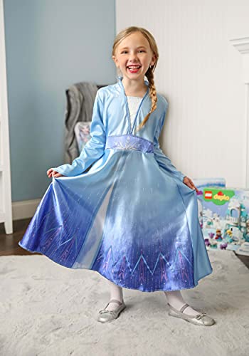 Disguise Disney Elsa Frozen 2 Deluxe Girls' Halloween Costume Blue, 3T-4T