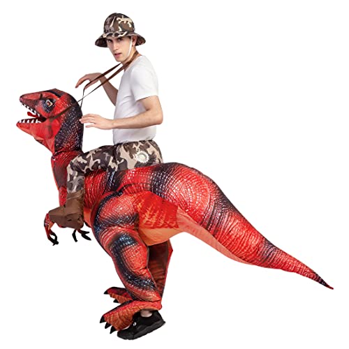 GOOSH Inflatable Dinosaur Costume for Adult Halloween Costume Women Man 72FT Funny Blow up Costume for Halloween Party Cosplay
