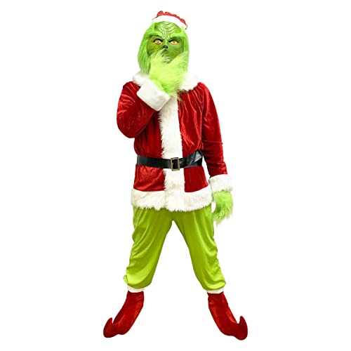 Christmas Santa Costume for Men - Green Monster Suit