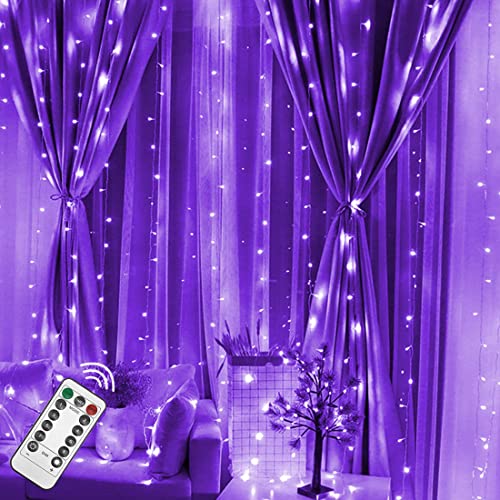 Twinkle Star, 5 Inches Indoor Outdoor, LED String Light with Remote Control Timer for Christmas Wedding Party Home Garden Bedroom Decoration, Purple