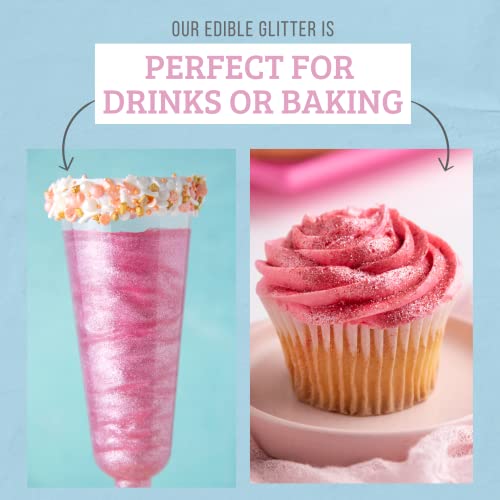 Sweets Indeed, Edible Glitter, Perfect for Drinks, Cocktails, Beverages & Cake Decorating, Dessert Cake Topper, Gift, 4 grams (Gold Edible Glitter)