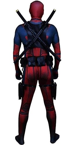 3D Style Superhero Halloween Cosplay Adult Bodysuit - Red