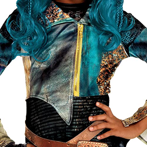 Party City Descendants 3 Uma Halloween Costume for Girls, Medium, Includes Jacket, Leggings, Fingerless Glove