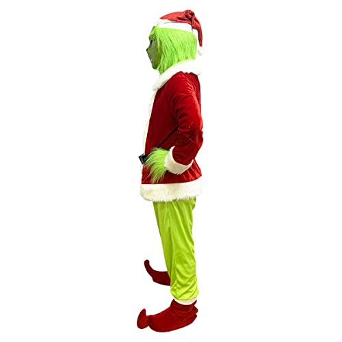 Christmas Santa Costume for Men - Green Monster Suit