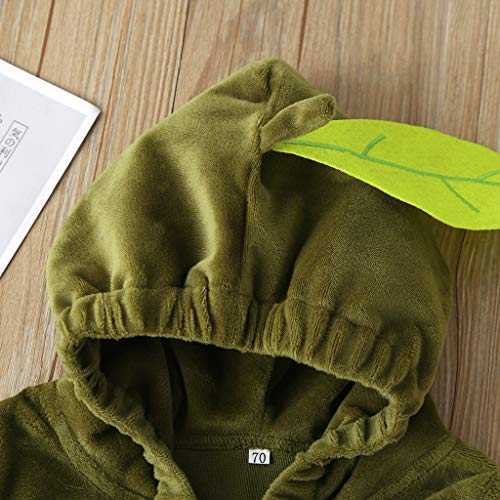 Infant Toddler Baby Halloween Costumes Cute Hoodie Romper Jumpsuit Warm Costume Clothes (18-24 Months,Avocado Hooded Jumpsuit)