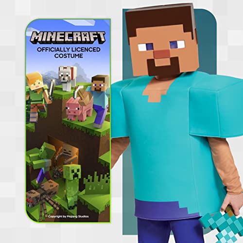 Steve Deluxe Minecraft Costume, Small, Multicolor - Holiday