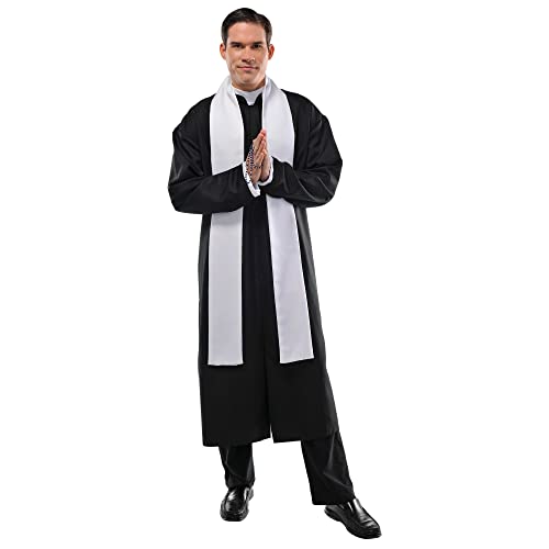 amscan Adult Father Priest Costume | Standard Size | 1 Pc, Black