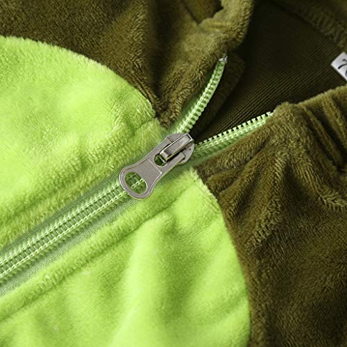 Infant Toddler Baby Halloween Costumes Cute Hoodie Romper Jumpsuit Warm Costume Clothes (18-24 Months,Avocado Hooded Jumpsuit)