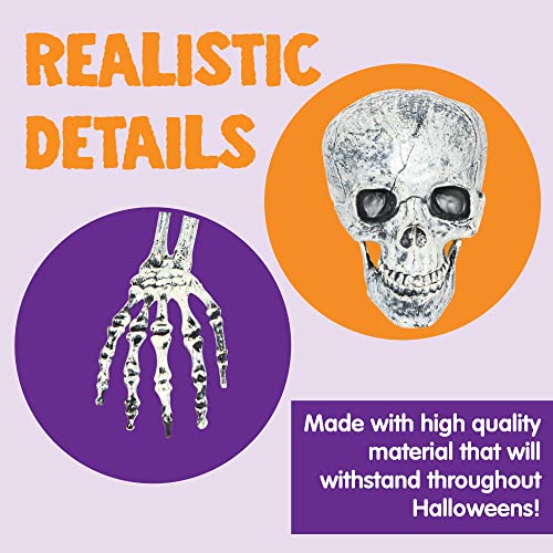 JOYIN Halloween Decorations Skeleton Stakes, Realistic Looking Yard Lawn Garden Stakes, Groundbreakers for Best Halloween Yard Decorations Outdoor Graveyard