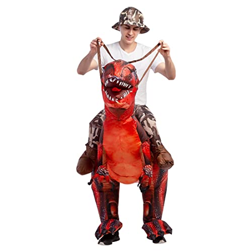 GOOSH Inflatable Dinosaur Costume for Adult Halloween Costume Women Man 72FT Funny Blow up Costume for Halloween Party Cosplay