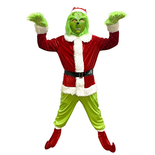 Christmas Santa Costume for Men - Green Monster Suit