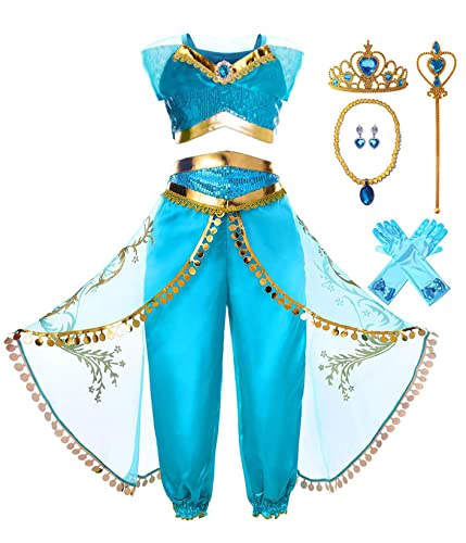 Blue Princess Costume for Girls, Halloween Cosplay