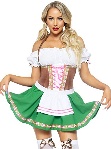 Leg Avenue womens Beer Babe Oktoberfest adult sized costumes, Green, Large US
