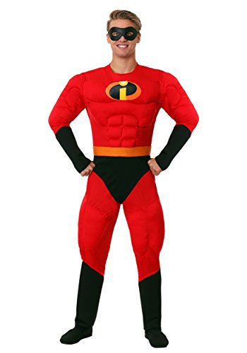 Disguise mens Unisex Deluxe Muscle Mr Incredible Adult Sized Costumes, Red, XXL (50-52)