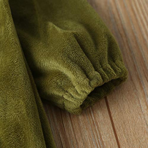 Infant Toddler Baby Halloween Costumes Cute Hoodie Romper Jumpsuit Warm Costume Clothes (18-24 Months,Avocado Hooded Jumpsuit)