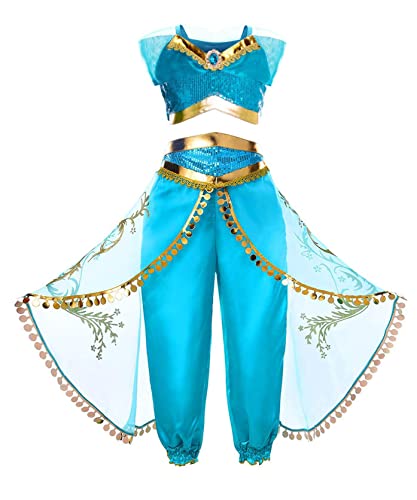 Blue Princess Costume for Girls, Halloween Cosplay