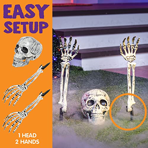 JOYIN Halloween Decorations Skeleton Stakes, Realistic Looking Yard Lawn Garden Stakes, Groundbreakers for Best Halloween Yard Decorations Outdoor Graveyard