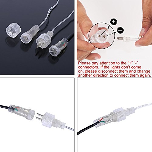 Christmas Decorations, Adecorty Falling Rain Lights Meteor Shower Lights 30cm 8 Tubes Rain Drop Shooting Star Dripping Icicle Lights, Luces de Navidad para Exterior, Christmas Tree Lights Outdoor Blue