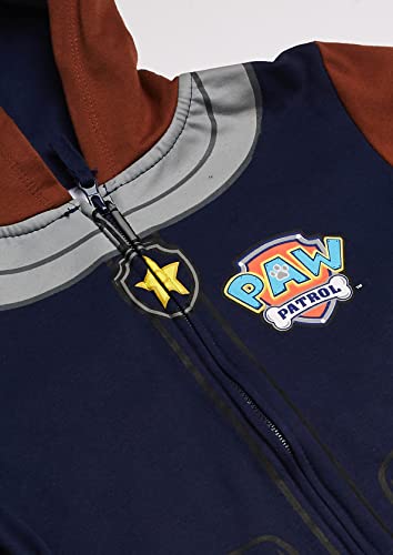Paw Patrol Little Boy's Chase Costume Zip-up Hoodie Sweater, Navy, 7