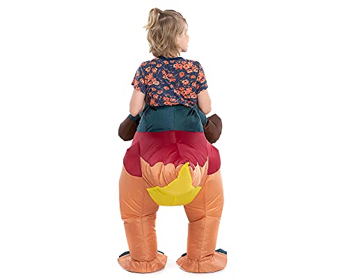 HSCTEK Inflatable Dinosaur Costume Kids Boys Girls, Inflatable Blow Up Costume Riding Trex Dinosaur Costume Child, Inflatable Ride On Dinosaur Halloween Costume Children