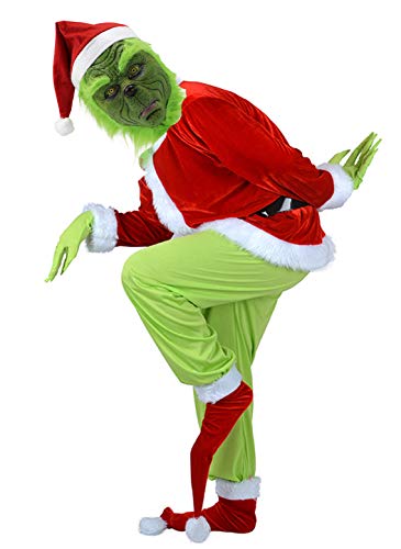 Green Monster mask, Fanny Latex mask for Halloween and Christmas cosplay.