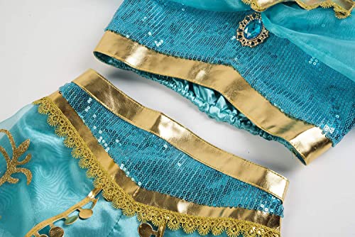 Blue Princess Costume for Girls, Halloween Cosplay