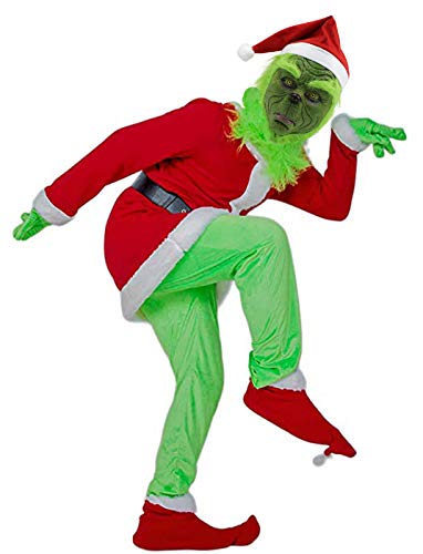 Green Monster mask, Fanny Latex mask for Halloween and Christmas cosplay.