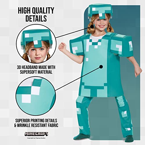 Deluxe Minecraft Armor Costume - Blue (Medium 7-8)