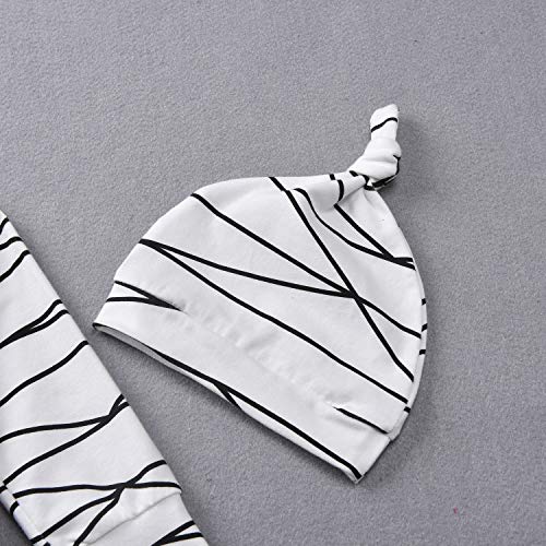 Aalizzwell Toddler Baby Halloween Romper Pants Set for Kids Funny Mummy Jumpsuit (Mummy Romper, 12-18Months)