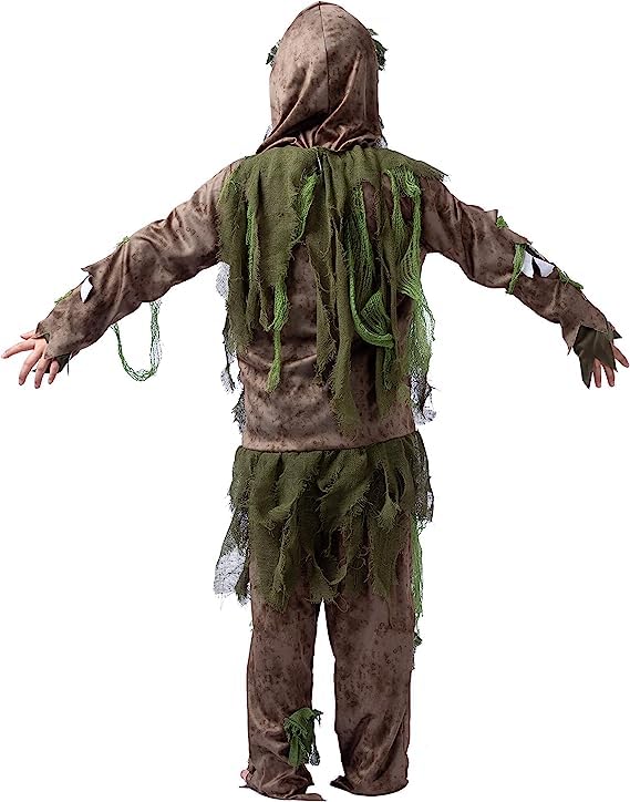 Spooktacular Creations Swamp Deluxe Skeleton Living Dead Zombie Costume for Halloween Kids Monster Role-Playing-M(8-10yr)