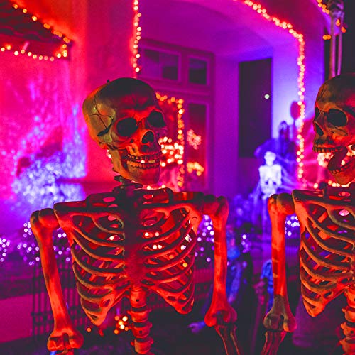 Halloween Purple Fairy String Lights: 12 Pack 7Ft 20 Led Battery Operated Firefly Lights on Black Wire Starry Moon Lights for DIY Party Bedroom Patio