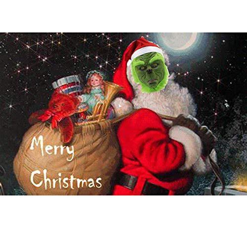 Green Monster mask, Fanny Latex mask for Halloween and Christmas cosplay.