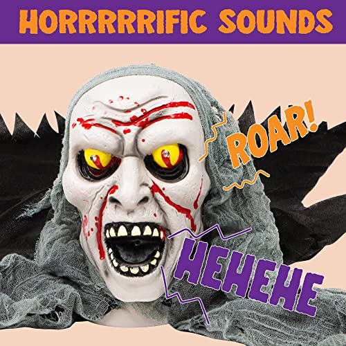 JOYIN Halloween Light-Up Zombie Groundbreaker Animated with bloodstain and Creepy Sound for Halloween Outdoor, Lawn, Yard, Patio Decoration, Halloween Haunted House Decorations