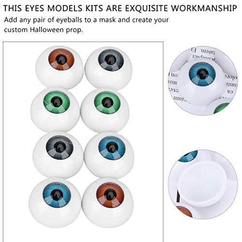 Halloween Eyeballs Scary Plastic Hollow Eyeball Halloween Horror Props 8PCS