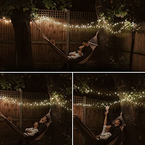 AMIR Upgraded Solar String Lights, 240 LED Copper Wire Lights, 78.6ft 8 Modes Starry Lights, Waterproof Fairy Christmas Decorative Lights for Outdoor, Wedding, Homes, Party (Warm White - Pack of 2)