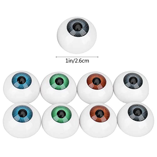 Halloween Eyeballs Scary Plastic Hollow Eyeball Halloween Horror Props 8PCS