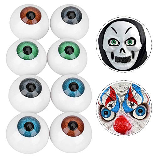 Halloween Eyeballs Scary Plastic Hollow Eyeball Halloween Horror Props 8PCS